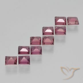 Pedras preciosas de Granada Piropo Vermelho escuro natural de 3.54 ct, Quadrado, VS