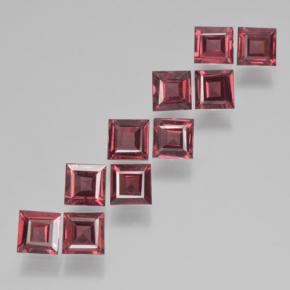 Pedras preciosas de Granada Piropo Vermelho escuro natural de 3.70 ct, Quadrado, VS