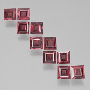 Pedras preciosas de Granada Piropo Vermelho escuro natural de 3.70 ct, Quadrado, VS