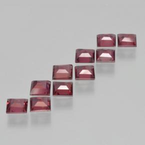 Pedras preciosas de Granada Piropo Vermelho escuro natural de 3.70 ct, Quadrado, VS