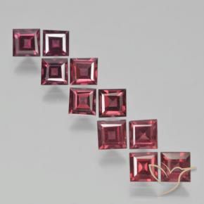 Pedras preciosas de Granada Piropo Vermelho escarlate natural de 4.49 ct, Quadrado, VS