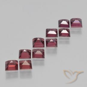 Pedras preciosas de Granada Piropo Vermelho escarlate natural de 4.49 ct, Quadrado, VS