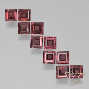 Pedras preciosas de Granada Piropo Vermelho escarlate natural de 3.64 ct, Quadrado, VS