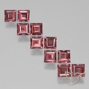 Pedras preciosas de Granada Piropo framboesa vermelha natural de 4.18 ct, Quadrado, VS