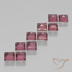 Pedras preciosas de Granada Piropo Vermelho escuro natural de 3.87 ct, Quadrado, VS