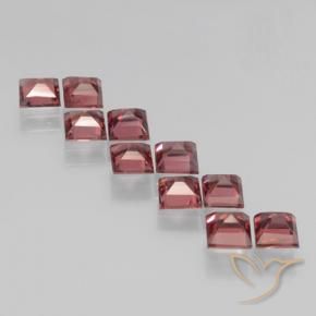 Pedras preciosas de Granada Piropo Vermelho escuro natural de 4.34 ct, Quadrado, VS