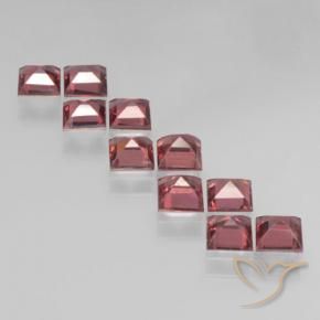 Pedras preciosas de Granada Piropo Vermelho escuro natural de 3.92 ct, Quadrado, VS