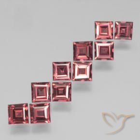 Pedras preciosas de Granada Piropo Merlot tinto natural de 4.03 ct, Quadrado, VS