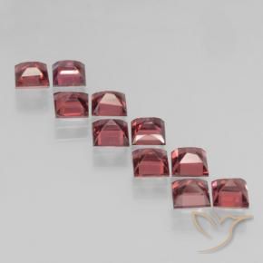 Pedras preciosas de Granada Piropo Vermelho escarlate natural de 4.30 ct, Quadrado, VS
