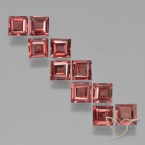Pedras preciosas de Granada Piropo Vermelho escuro natural de 3.80 ct, Quadrado, VS