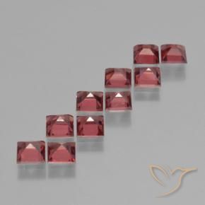Pedras preciosas de Granada Piropo Vermelho escarlate natural de 4.03 ct, Quadrado, VS