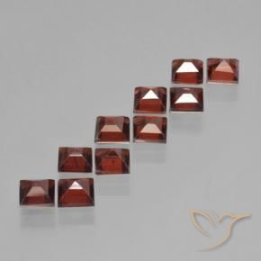 Pedras preciosas de Granada Piropo vermelho médio natural de 4.23 ct, Quadrado, VS