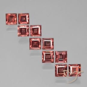 Pedras preciosas de Granada Piropo vermelho médio natural de 4.52 ct, Quadrado, VS