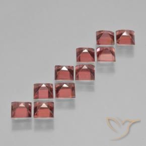 Pedras preciosas de Granada Piropo vermelho médio natural de 4.52 ct, Quadrado, VS