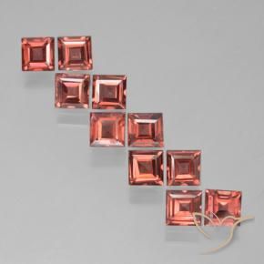 Pedras preciosas de Granada Piropo Tijolo vermelho natural de 4.12 ct, Quadrado, VS
