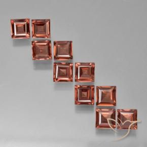 Pedras preciosas de Granada Piropo Vermelho Carmesim Profundo natural de 3.76 ct, Quadrado, VS