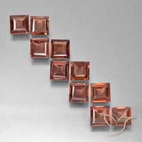 Pedras preciosas de Granada Piropo Vermelho Rosa Profundo natural de 3.52 ct, Quadrado, VS