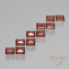 Pedras preciosas de Granada Piropo Vermelho Rosa Profundo natural de 3.52 ct, Quadrado, VS