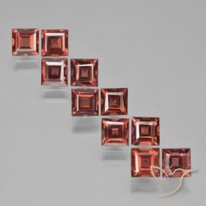 Pedras preciosas de Granada Piropo Vermelho escuro natural de 4.61 ct, Quadrado, VS