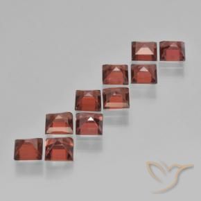 Pedras preciosas de Granada Piropo Vermelho escuro natural de 4.31 ct, Quadrado, VS