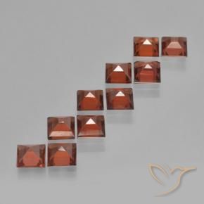 Pedras preciosas de Granada Piropo vermelho médio natural de 4.26 ct, Quadrado, VS