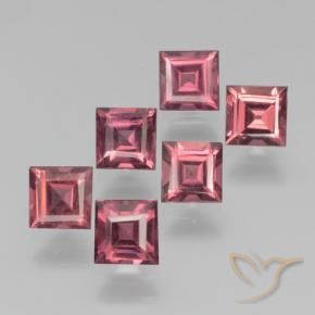 Pedras preciosas de Granada Piropo Vermelho escuro natural de 2.69 ct, Quadrado, VS