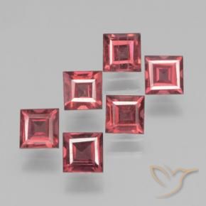 Pedras preciosas de Granada Piropo vermelho médio natural de 2.48 ct, Quadrado, VS