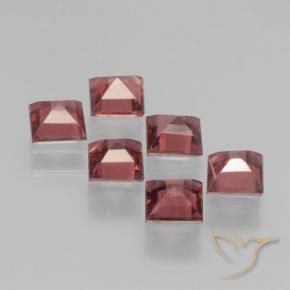 Pedras preciosas de Granada Piropo vermelho médio natural de 2.48 ct, Quadrado, VS