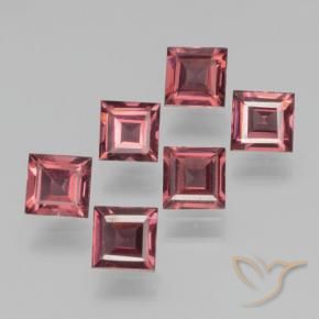 Pedras preciosas de Granada Piropo Vermelho rosado natural de 2.41 ct, Quadrado, VS