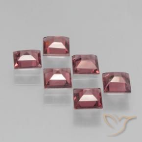 Pedras preciosas de Granada Piropo Vermelho rosado natural de 2.41 ct, Quadrado, VS