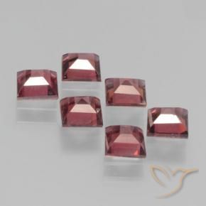 Pedras preciosas de Granada Piropo vermelho médio natural de 2.55 ct, Quadrado, VS
