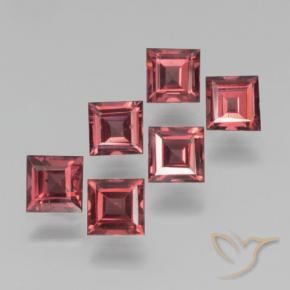 Pedras preciosas de Granada Piropo Vermelho escarlate natural de 2.55 ct, Quadrado, VS