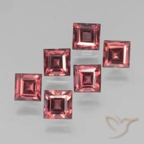 Pedras preciosas de Granada Piropo vermelho médio natural de 2.74 ct, Quadrado, VS