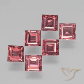 Pedras preciosas de Granada Piropo Vermelho médio-escuro natural de 2.51 ct, Quadrado, VS