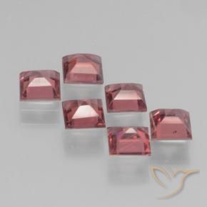 Pedras preciosas de Granada Piropo Vermelho médio-escuro natural de 2.51 ct, Quadrado, VS