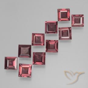 Pedras preciosas de Granada Piropo Vermelho escuro natural de 3.82 ct, Quadrado, VS