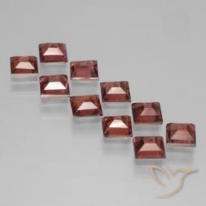 Pedras preciosas de Granada Piropo Vermelho escuro natural de 3.98 ct, Quadrado, VS