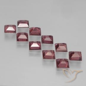 Pedras preciosas de Granada Piropo Vermelho médio-escuro natural de 4.42 ct, Quadrado, VS