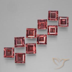 Pedras preciosas de Granada Piropo Vermelho Escarlate Profundo natural de 3.76 ct, Quadrado, VS