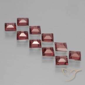 Pedras preciosas de Granada Piropo Vermelho Escarlate Profundo natural de 3.76 ct, Quadrado, VS