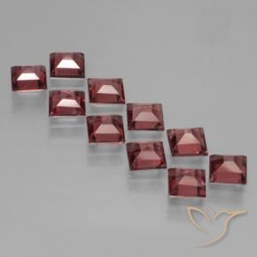 Pedras preciosas de Granada Piropo Vermelho escuro natural de 4.18 ct, Quadrado, VS