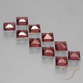 Pedras preciosas de Granada Piropo vermelho carmesim natural de 4.27 ct, Quadrado, VS