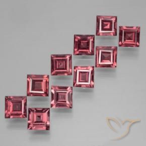 Pedras preciosas de Granada Piropo Vermelho escuro natural de 4.26 ct, Quadrado, VS
