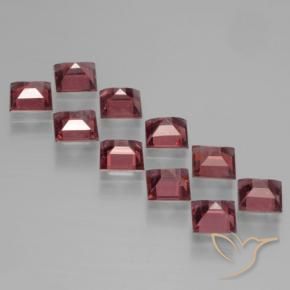 Pedras preciosas de Granada Piropo Vermelho escuro natural de 4.26 ct, Quadrado, VS