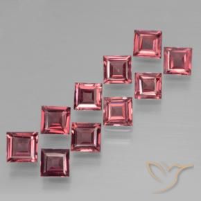 Pedras preciosas de Granada Piropo Vermelho escuro natural de 3.37 ct, Quadrado, VS