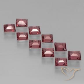 Pedras preciosas de Granada Piropo Vermelho escuro natural de 3.37 ct, Quadrado, VS