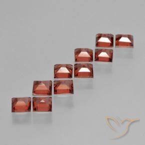 Pedras preciosas de Granada Piropo Vermelho escarlate natural de 4.00 ct, Quadrado, VS