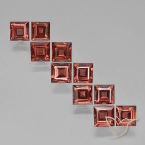 Pedras preciosas de Granada Piropo vermelho médio natural de 4.78 ct, Quadrado, VS