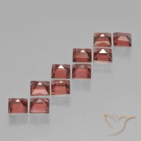 Pedras preciosas de Granada Piropo vermelho médio natural de 4.78 ct, Quadrado, VS
