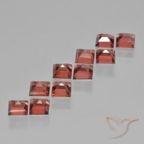 Pedras preciosas de Granada Piropo Tijolo vermelho natural de 4.71 ct, Quadrado, VS
